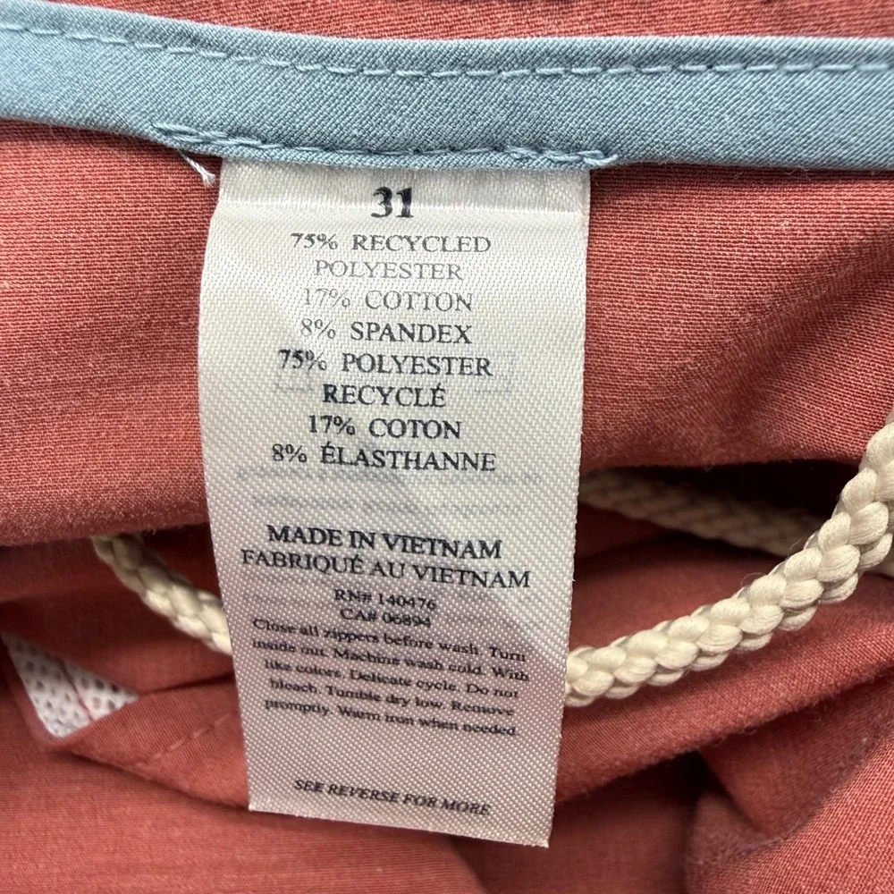 Faherty Shorts Mens 31 Canyon Rose All Day Hybrid 9 Inch Inseam Quick Dry